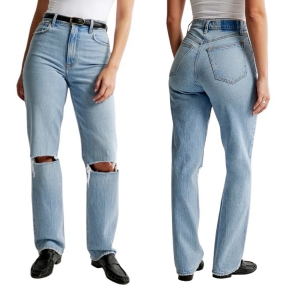 Abercrombie & Fitch The 90’s Straight Ultra High Rise‎ Curve Love Jeans Size 30